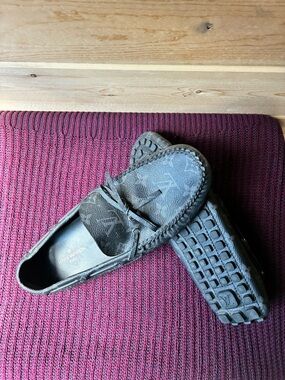 Louis Vuitton Monogram Dark Brown/Black Driving Loafers